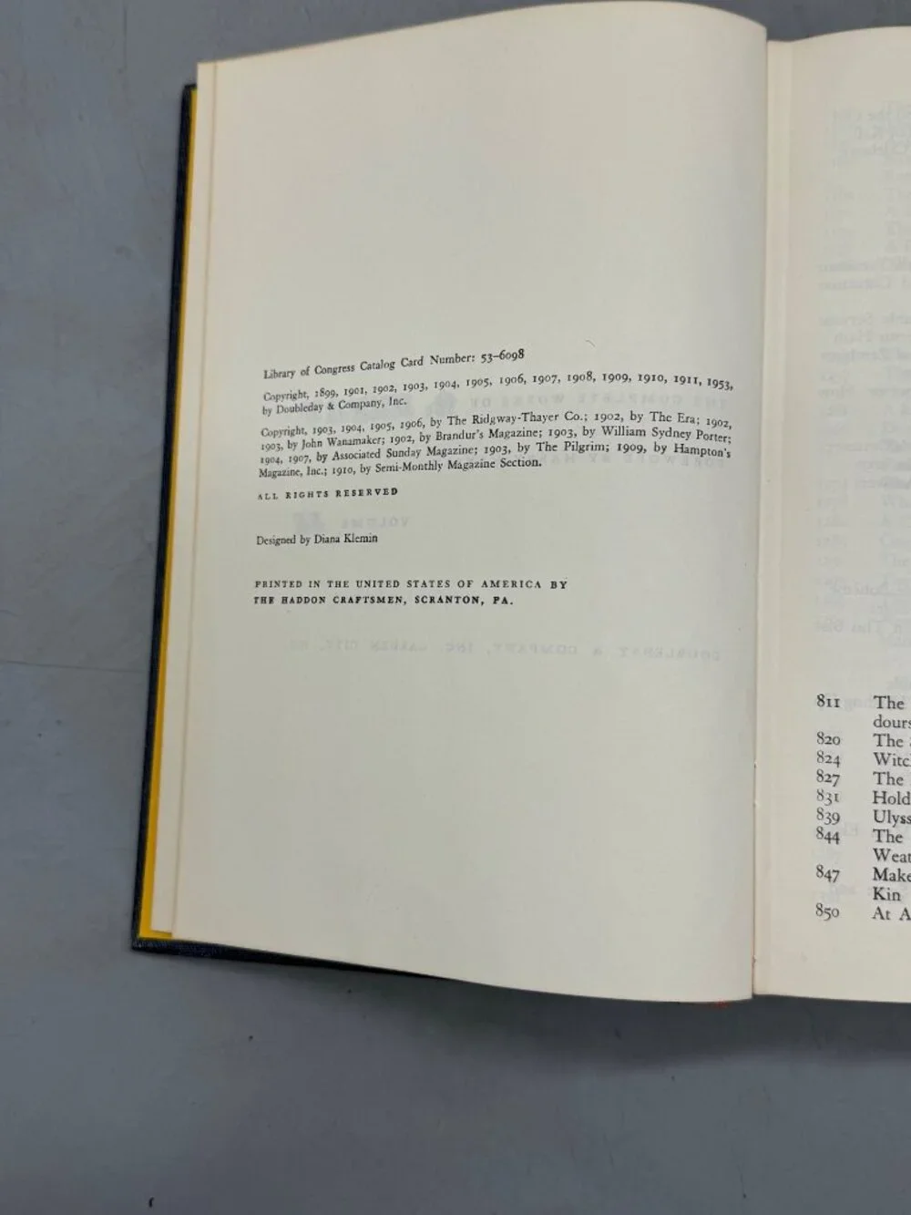The Complete Works Of O. Henry Vintage Hardcover Book 1953 English READ